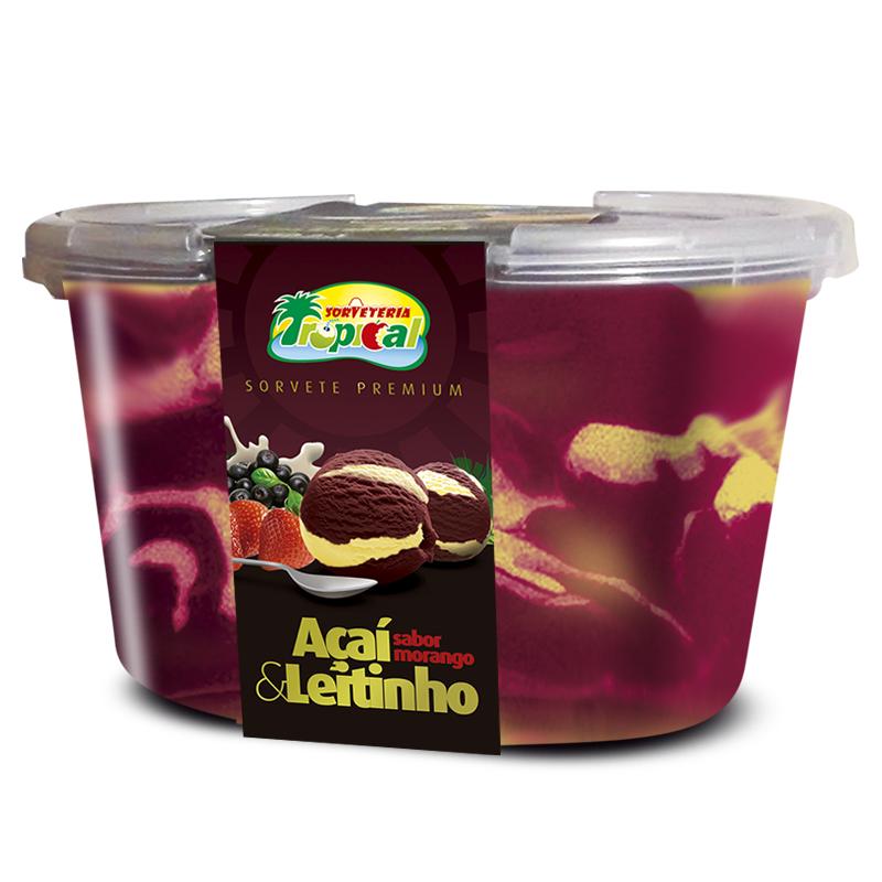 Pote de açaí com banana