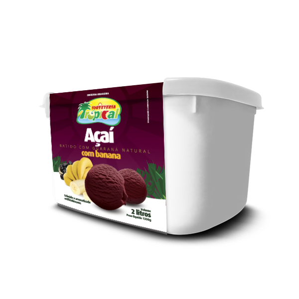Pote de açaí com banana