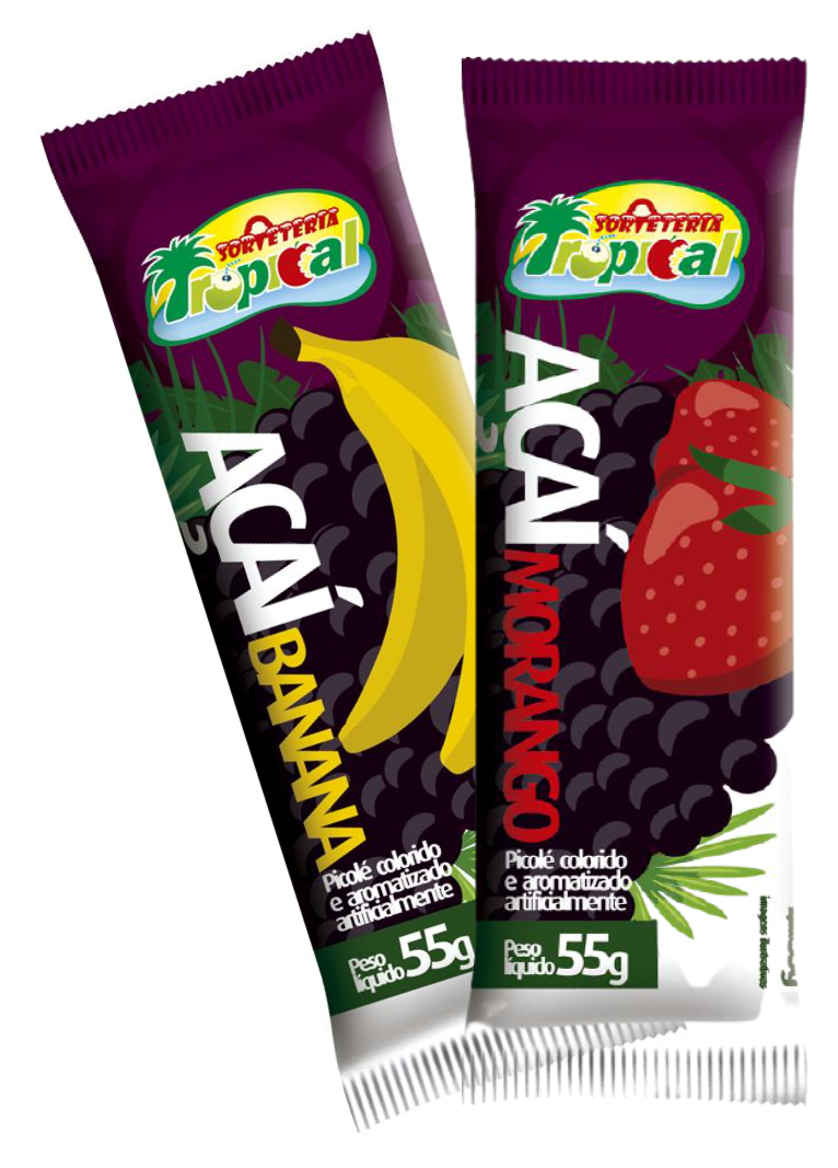 Picolés de Açaí