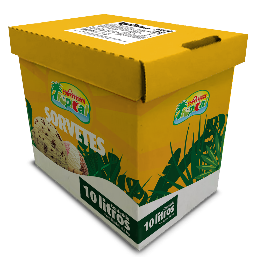 Pote de sorvete de coco